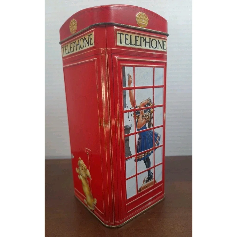 Vtg Churchill Heritage Of England Telephone Kiosk Money Tin Bank Made In England